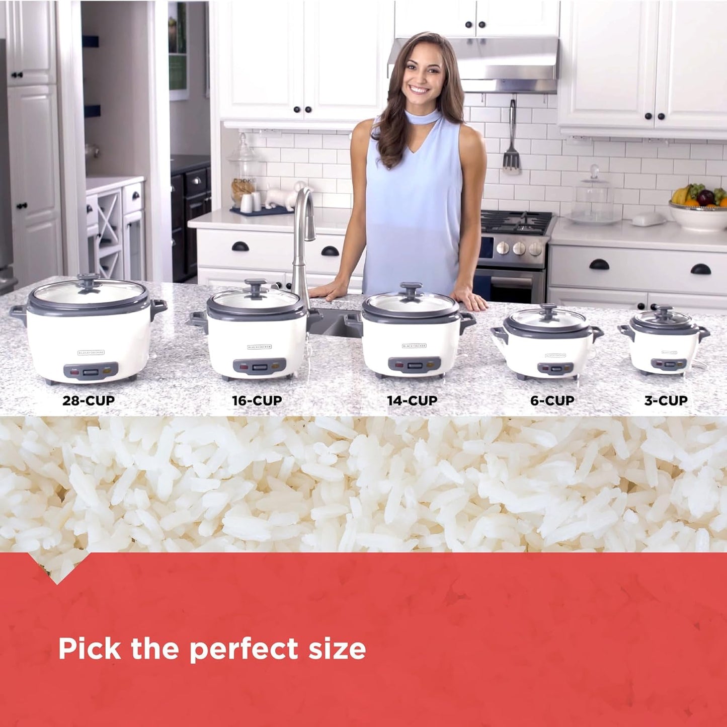 Regine Switzerland 14-Cup Rice Cooker - Perfectly Cooked Rice Every Time | Sleek White Design