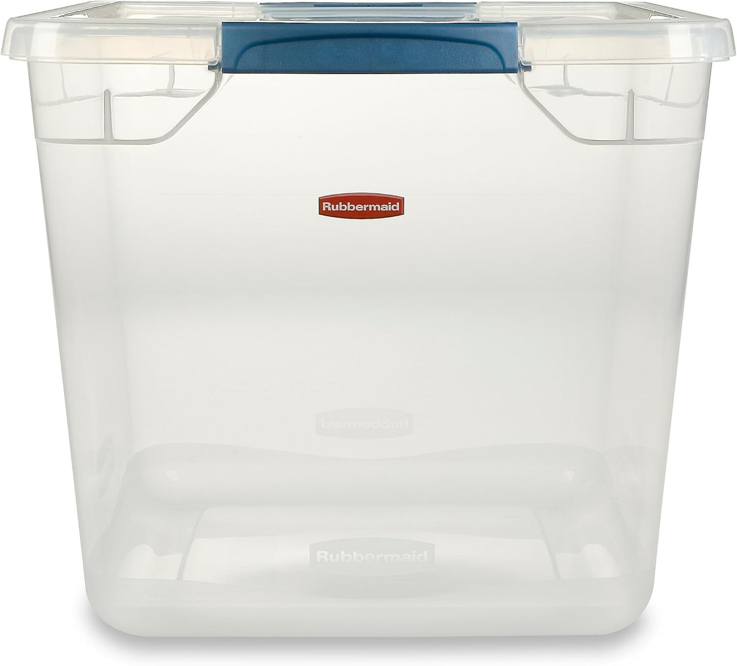 Rubbermaid Clever Store Latching Storage Tote - Clear 30-Qt Container for Easy Organization
