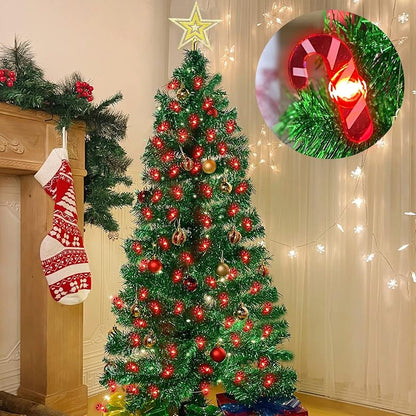 Candy Cane String Lights 26.2 Ft 80LED Remote Battery Xmas Decor Warm White