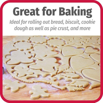 GoodCook Classic Wooden Rolling Pin - Effortless Rolling with Easy Roll Bearings | Perfect for Baking