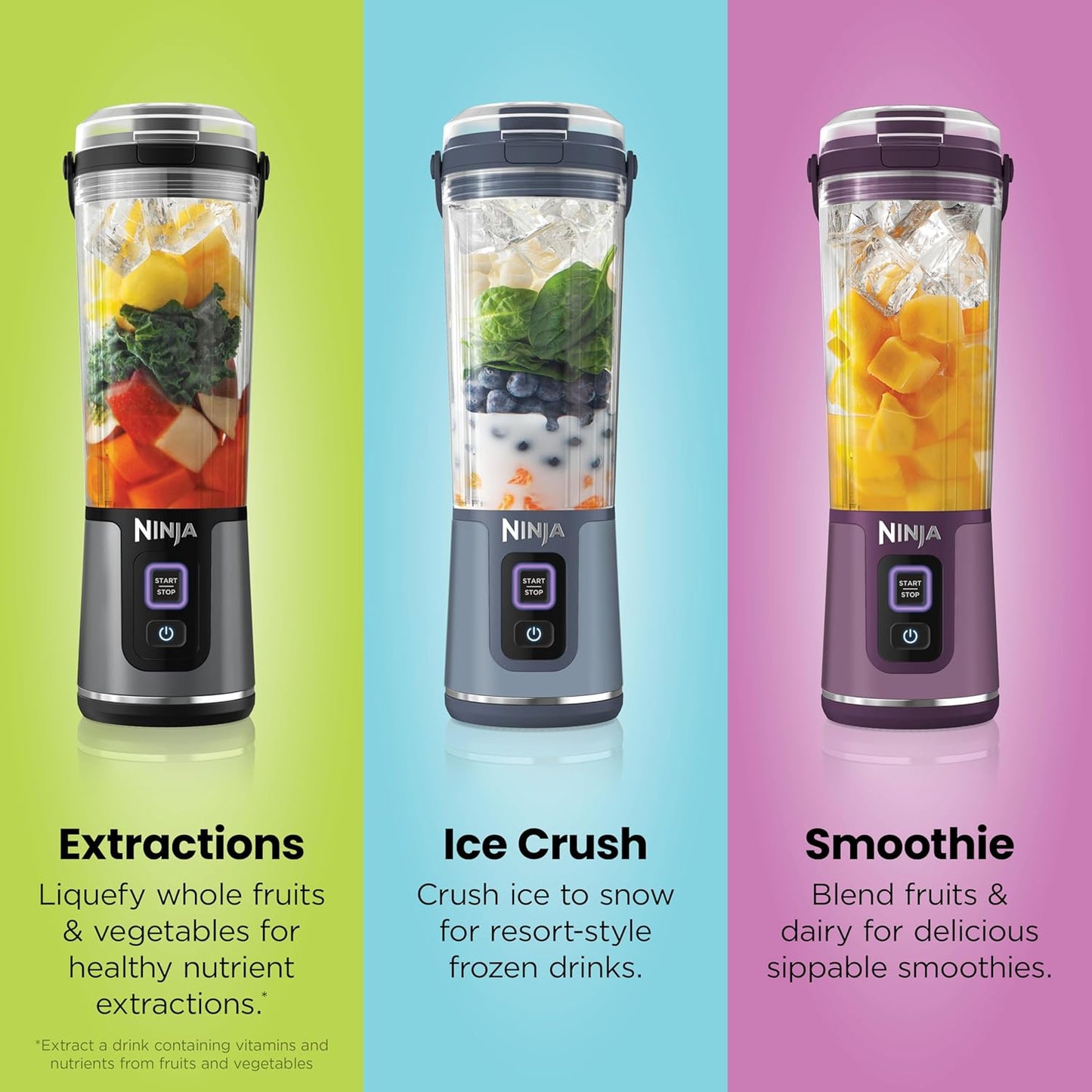 Ninja Blast Portable Blender - Cordless 18oz Personal Blender for Smoothies & Shakes | BPA-Free, USB-C Rechargeable, Lavender