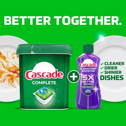 Cascade Complete Dishwasher Detergent Pods - Fresh Scent, Powerful Grease-Fighting Tablets | 100 Count Value Pack