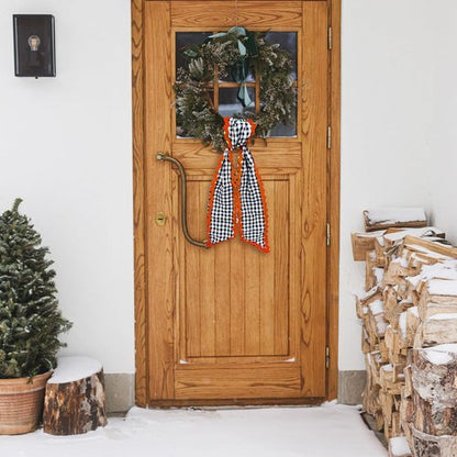 Buffalo Plaid Wreath Sash by [Brand Name] - Stylish Satin Ribbon for Indoor/Outdoor Decor | 5.11 x 55.1 Inches