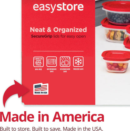Rubbermaid EasyStore Food Storage Containers - 22-Piece Rectangle & Square Set with Lids