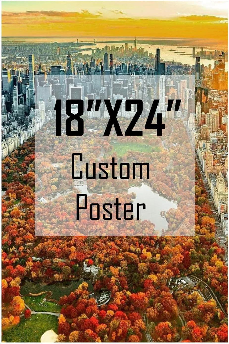ZXDZSM Custom Canvas Poster - Personalized Photo Wall Art Print (Unframed, 18" x 24")