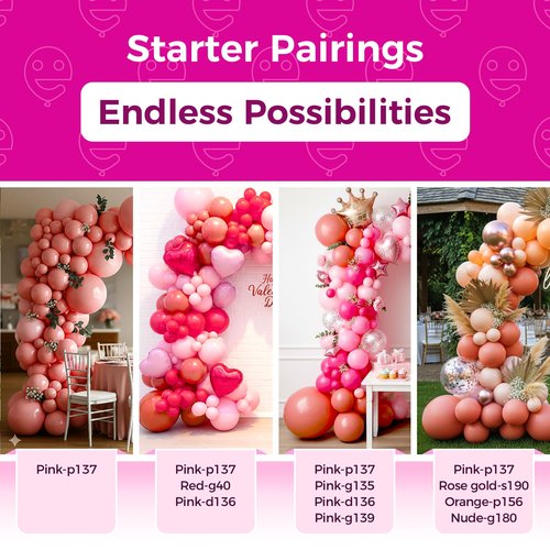 Bezente Dusty Pink Balloons 18 Inch - 30 Pack Large Thick Rose Pink Balloons Big Round Pink Latex Balloons for Birthday Wedding Anniversary Bridal Shower Gender Reveal Boho Theme Party Decoration