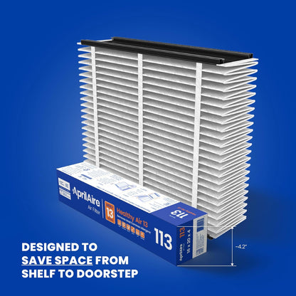 AprilAire 113 Replacement Filter - MERV 13 Whole House Air Purifier Filter, 16x20x4 (Single Pack)