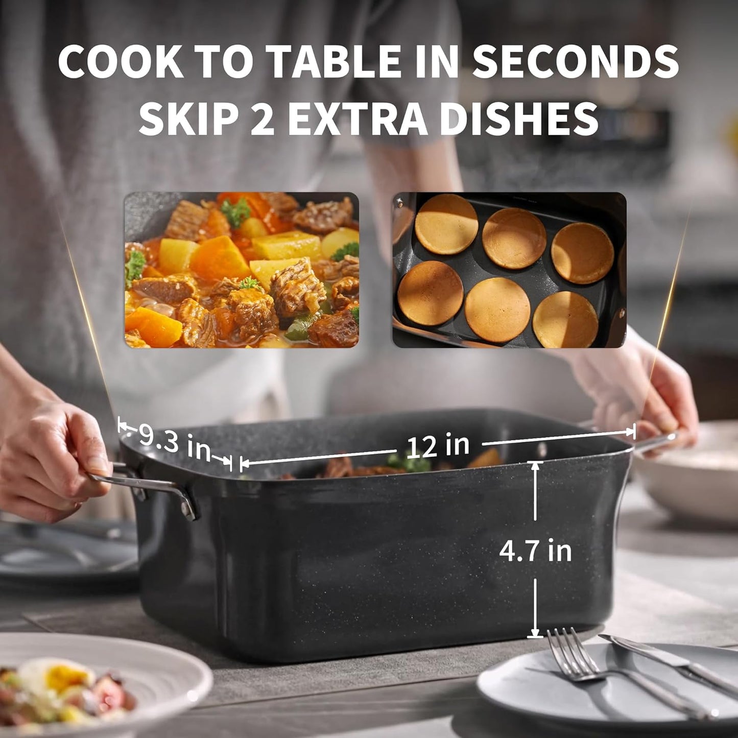 Slow Cooker 7 Quart - Programmable Multi-Cooker with PFOA-Free Ceramic Coating & Versatile Functions