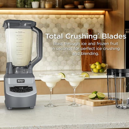 Ninja BL660 Professional Blender - 1100-Watt Smoothie & Food Processor with 72-Oz Pitcher & To-Go Cups | Gray