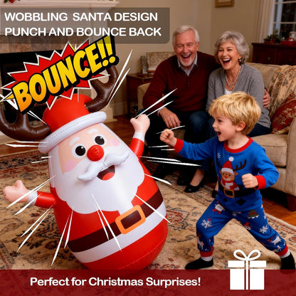 Regine Switzerland Inflatable Santa Reindeer Ring Toss Game - Fun Holiday Party Activity for Kids & Adults