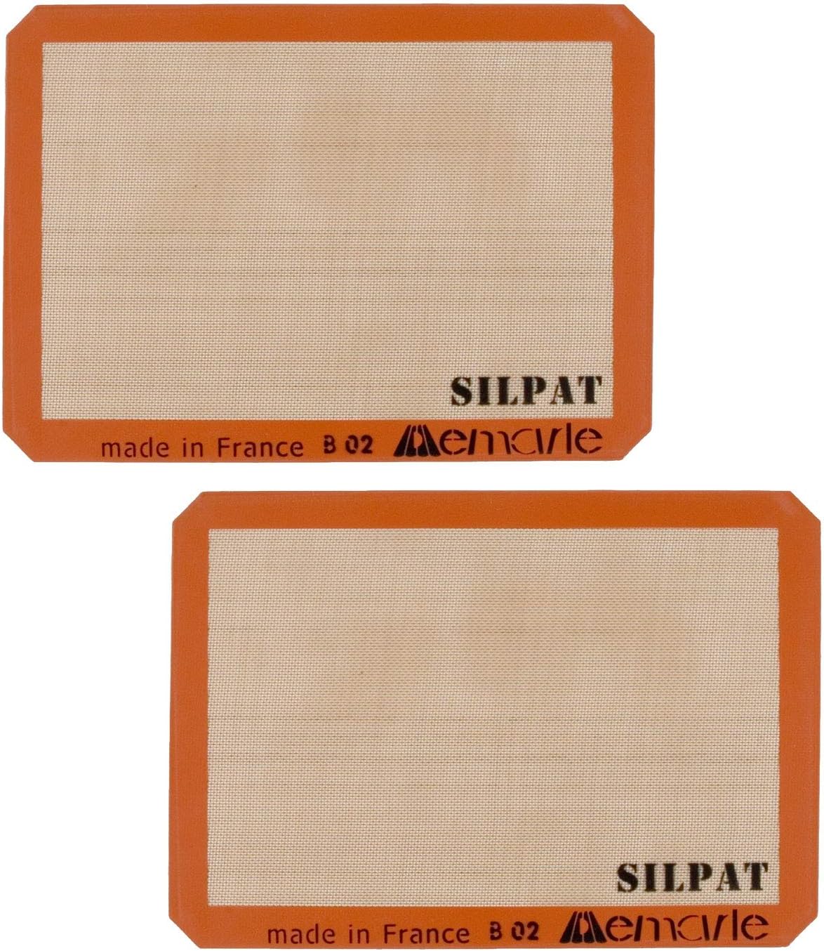 Silpat Nonstick Baking Mat Set - Half Size 11.6 x 16.5 Inch for 13 x 18 Inch Pans | Set of 2
