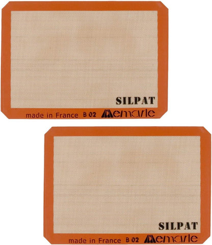 Silpat Nonstick Baking Mat Set - Half Size 11.6 x 16.5 Inch for 13 x 18 Inch Pans | Set of 2