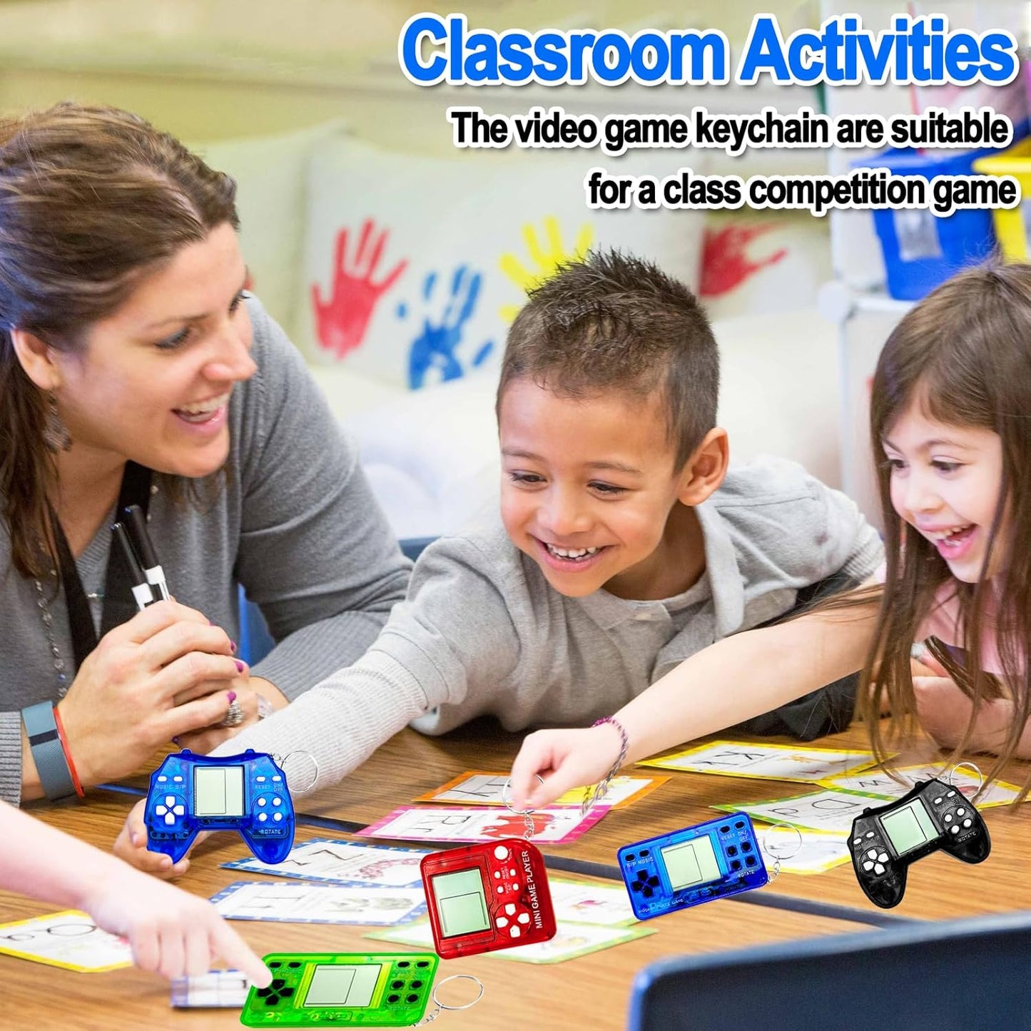 Skiennix 12 Pcs Video Game Party Favors - Mini Gamer Keychains for Birthday & Classroom Prizes