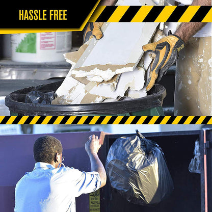 Ultrasac Heavy-Duty 33 Gallon Drawstring Trash Bags - 1.4 MIL | 33.5" x 38" | Pack of 86 for Home & Outdoor Use