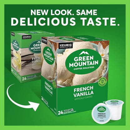 Green Mountain Coffee Roasters French Vanilla Coffee - Light Roast K-Cup Pods, 96 Count