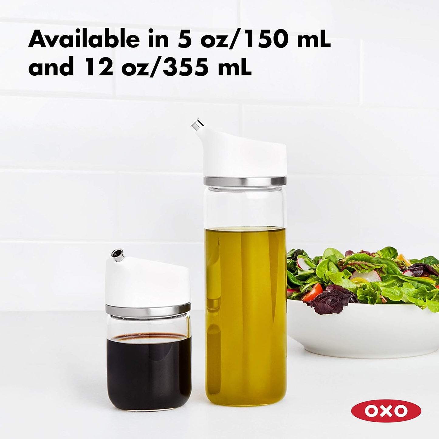 OXO Good Grips 12 Oz Precision Pour Glass Oil Dispenser - Effortless Pouring & Control