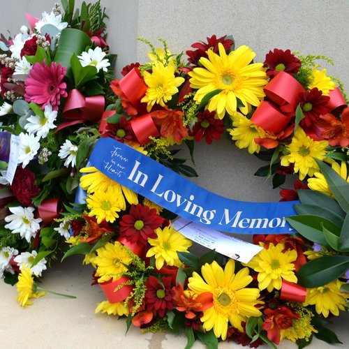 Fanfanwin Funeral Sash - Memorial Ribbon for Casket or Wreath | 58x4'' Blue, Celebrate Life