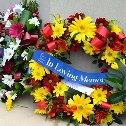 Fanfanwin Funeral Sash - Memorial Ribbon for Casket or Wreath | 58x4'' Blue, Celebrate Life