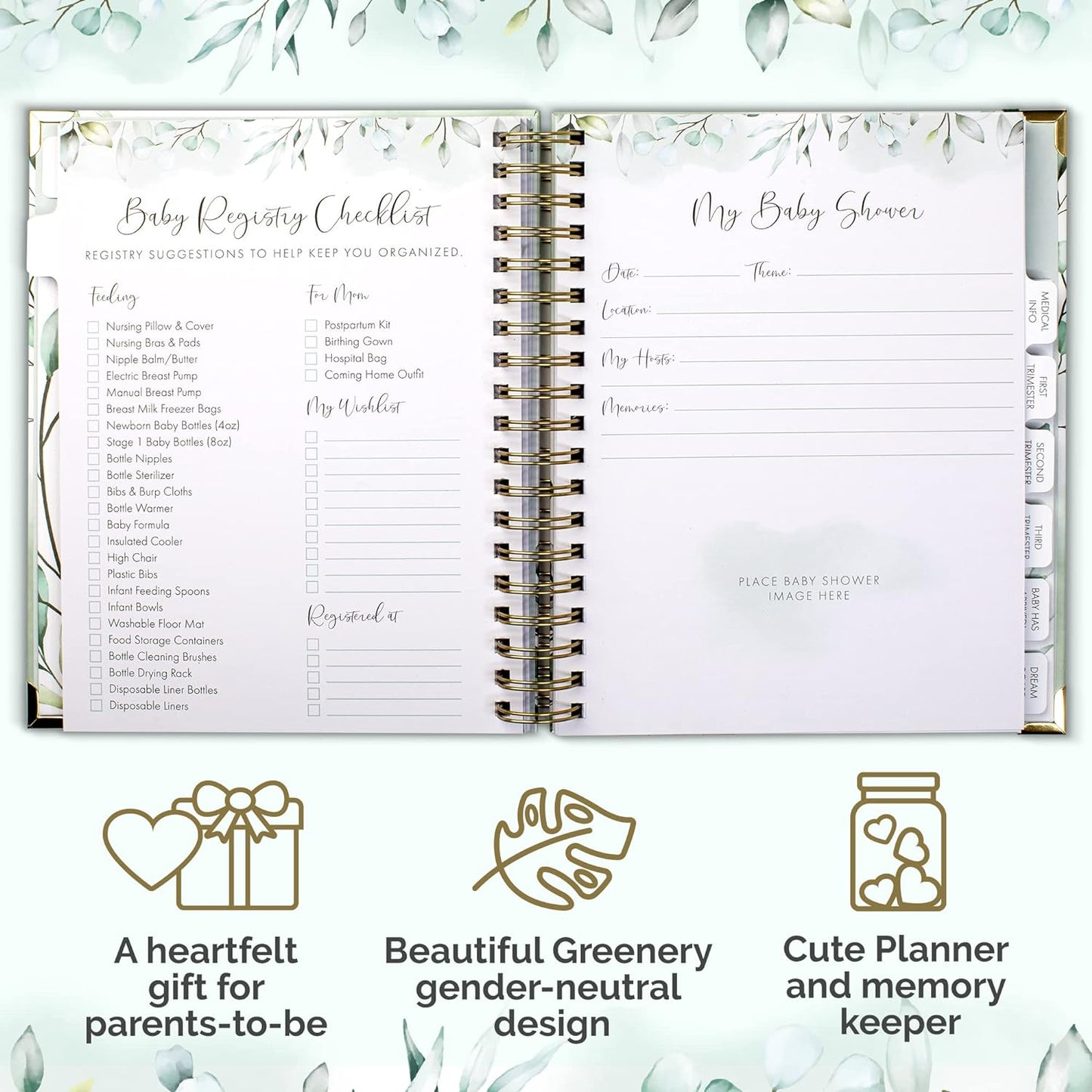 Pregnancy Journal by [Brand Name] - Memory Book with Stickers & Keepsake Pocket | Ideal Gift for First-Time Moms