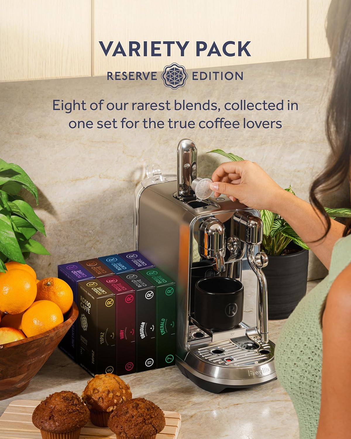 ROSSO CAFFÈ Espresso Coffee Pods - Reserve Variety Pack for Nespresso Original Machines | 160 Capsules Made in Italy