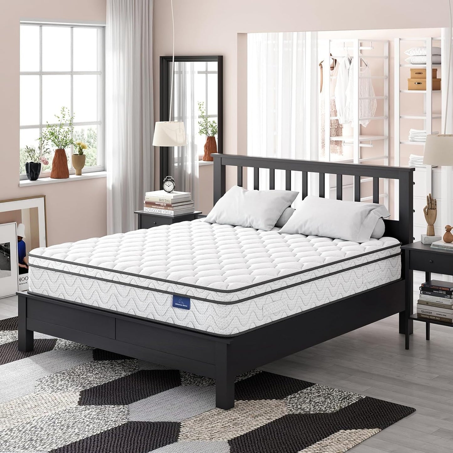 Vesgantti Twin Size Mattress - 12 Inch Fiberglass-Free Hybrid | Cool Sleep Memory Foam & Pocket Springs, Medium Firm