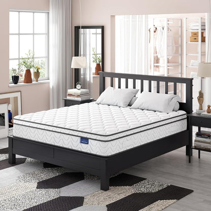 Vesgantti Twin Size Mattress - 12 Inch Fiberglass-Free Hybrid | Cool Sleep Memory Foam & Pocket Springs, Medium Firm