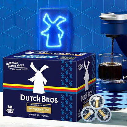 Dutch Bros® OG Medium Roast Coffee Pods - 60 Count Single Serve for Keurig K-Cup Brewers