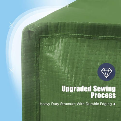 HOMESURE Large Water-Resistant Moving Bags - Heavy Duty Storage Totes with Zippers & Handles | 4 Pack, Olive Green