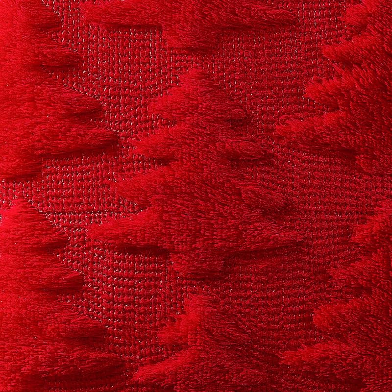 Christmas Tree Pillow Cover 18x18 Inch Red - Pack of 2 | Embroidered Tree Design