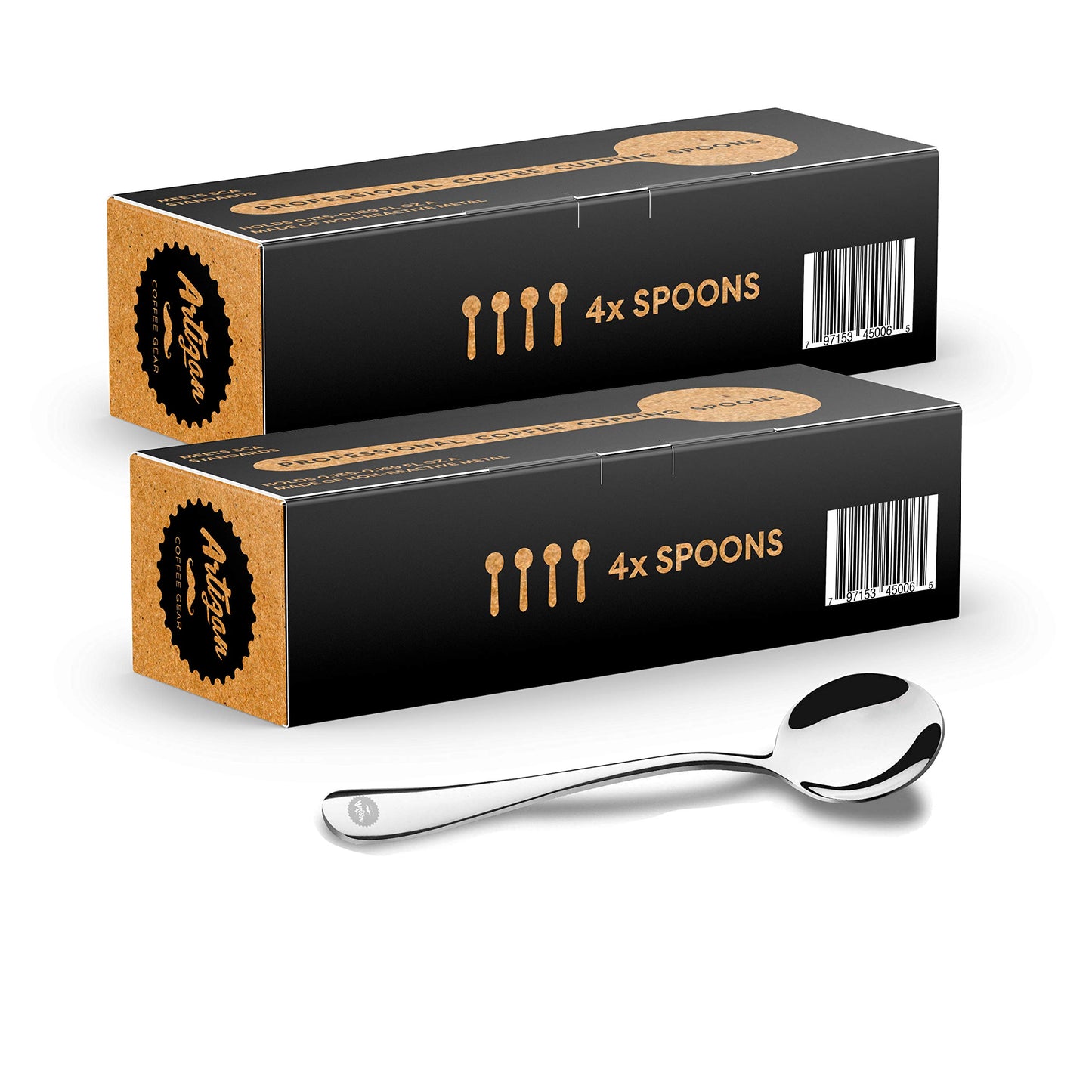 Artizan Coffee Gear - Specialty Coffee Association (SCA) Professional Coffee Cupping Spoon - Stainless Steel (8 Spoons)