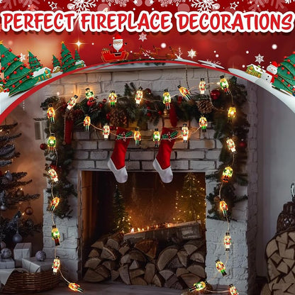 Nutcracker Christmas LED String Lights 10ft 30 LEDs Indoor Outdoor Decor Variation of THIS listing