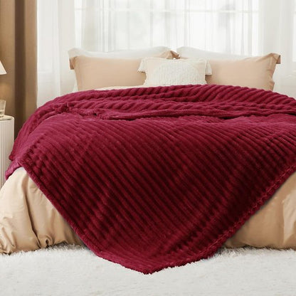 Bedsure GentleSoft Full Blanket - Cozy Red Throw for Women | Large 84x90 Inches Softness