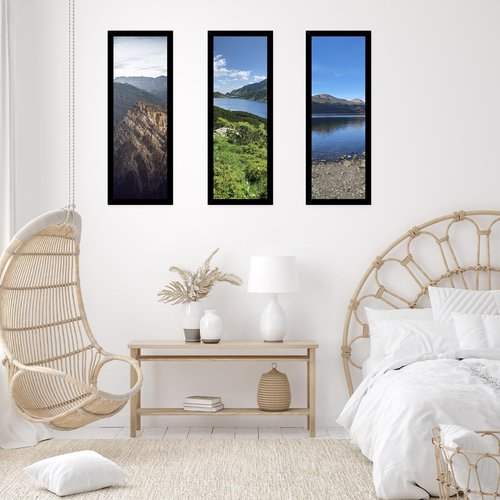 JCJMY 13.5x40 Picture Frame Black for Poster Photo Panoramic Picture, Horizontal and Vertical Formats for Wall Hanging, 13.5 x 40 inch Wall Gallery Photo Frame for 13.5 by 40 Photos Posters,Black