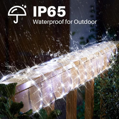 **LED Rope Lights by [Brand Name] - 33ft Waterproof Cool White Decorative Lighting for Indoor/Outdoor Use | 360 LEDs**