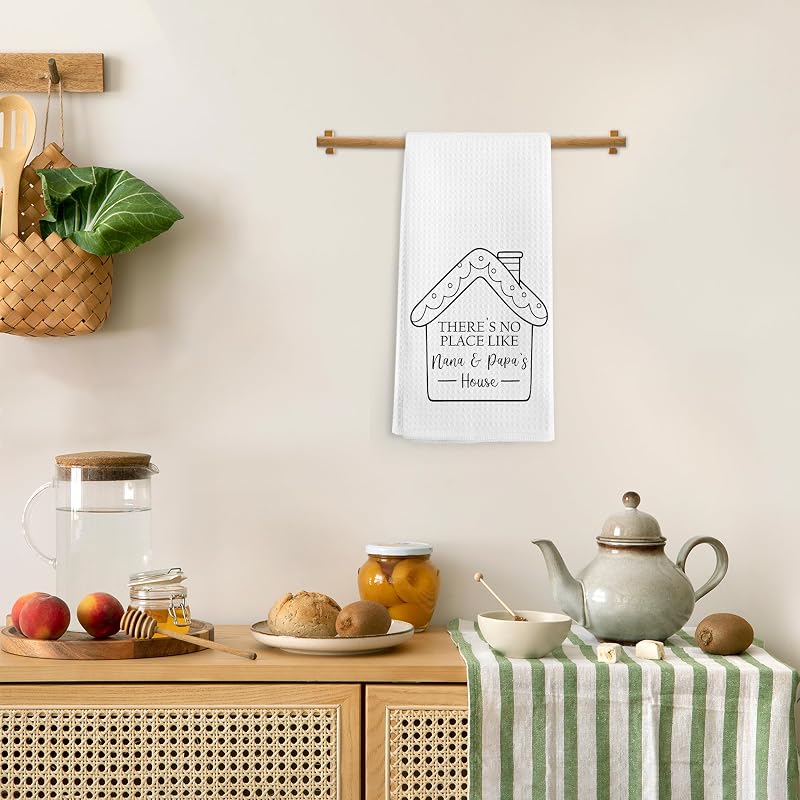 Nana and Papa Kitchen Towels - 16x24 Inch Hand Towels for Kitchen & Bathroom, Christmas Housewarming Gift (Variation: Nana and Papa)
