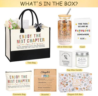 Farewell Gifts For Coworkers, Goodbye Gifts for Coworkers Leaving Going Away Retirement New Job Divorce Basket for Women Coworker