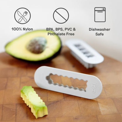 ezpz Baby-Led Weaning Food Cutters (2 pack in Pewter) - 6 / 9 Months + - Food Prep for Infants