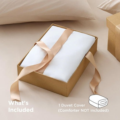 Bedsure Duvet Cover Oversized King Size - Only Includes 1 Duvet Cover (120"x98"), Hotel Luxury Soft Double Brushed All Season Bedding for Kids & Adults, Zipper Closure, NO Comforter, White
