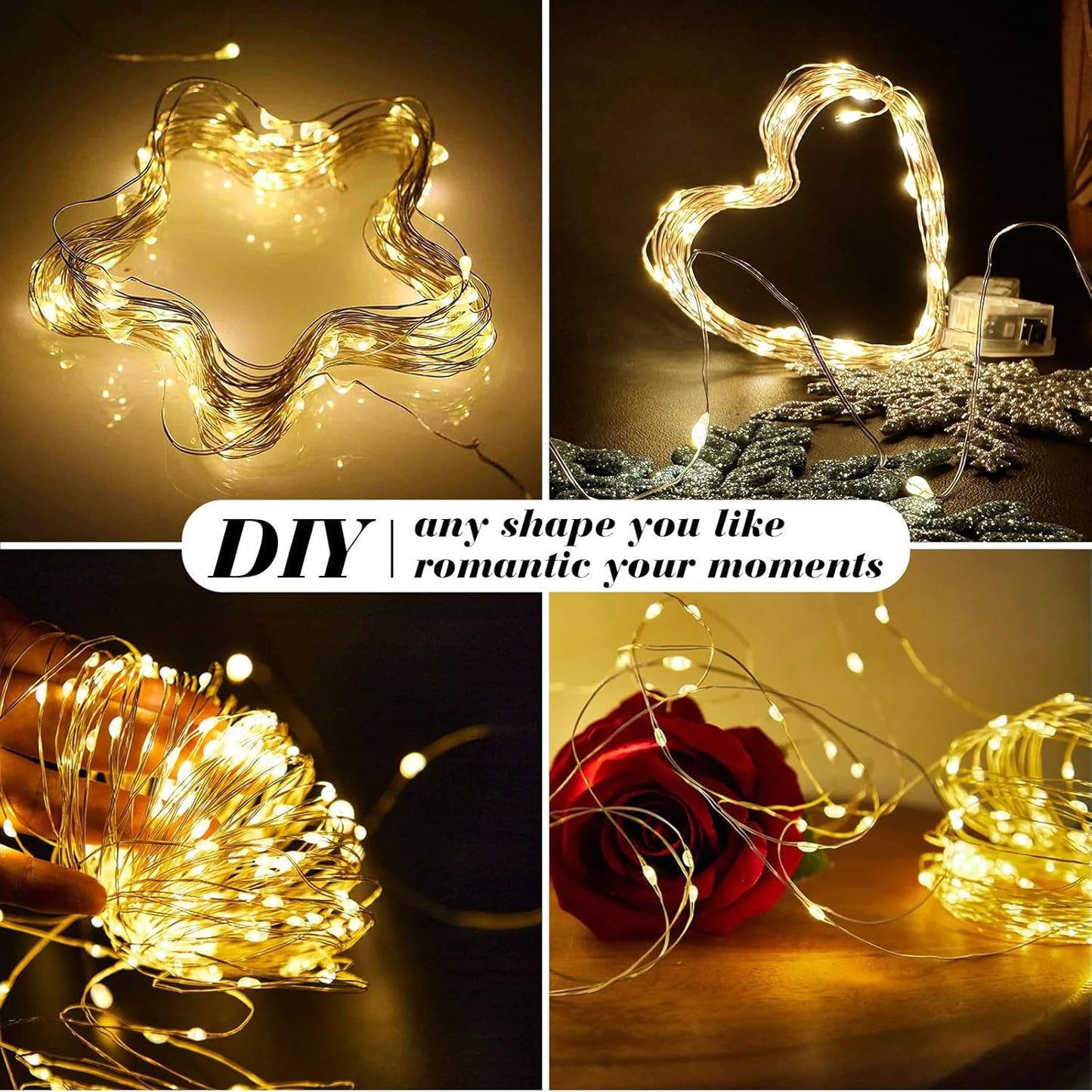 ZGWJ Fairy Lights - 8 Pack Battery Operated 7ft Mini LED String Lights | 3 Modes for DIY & Holiday Decor
