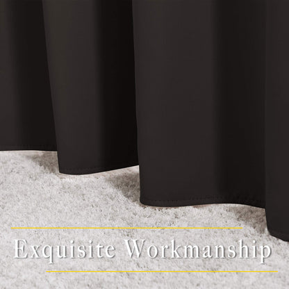 NICETOWN Blackout Curtains Panels for Window - Triple Weave Energy Saving Thermal Insulated Solid Grommet Blackout Drapes for Kitchen (1 Pair, 52 inches by 63 Inch, Toffee Brown)