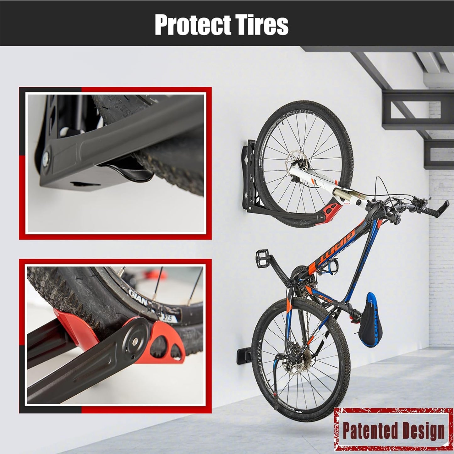 Ultrawall BIKEPAL Swivel Bike Rack - Effortless Wall-Mounted Storage Solution for Home & Garage