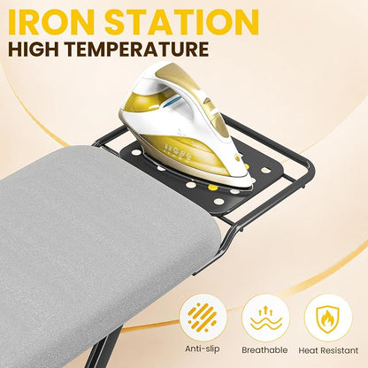 2-in-1 Ironing Board with Iron Rest and Stand – Foldable, Adjustable Height