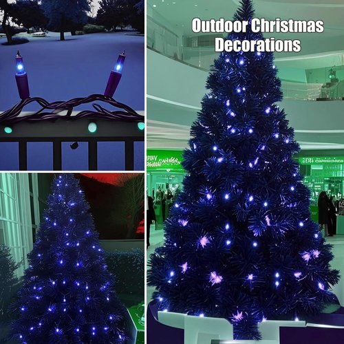 HISHINY Christmas Lights - 100 Count Blue String Lights for Indoor/Outdoor Decor | UL Certified, 21 Feet