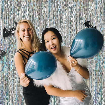 Skiennix Tinsel Foil Fringe Curtains - Sparkling Wavy Backdrop for Party Decorations | Photo Booth Props