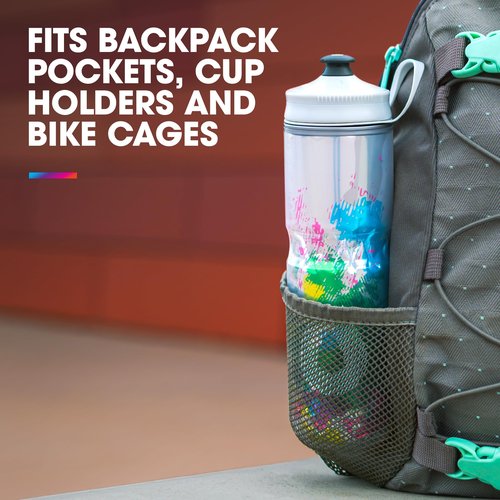 HydraPak | Polar Bottle - Polar Sport Insulated Water Bottle - BPA-Free, Sport & Bike Squeeze Bottle with Handle (Pulse White, 700ml / 24oz)