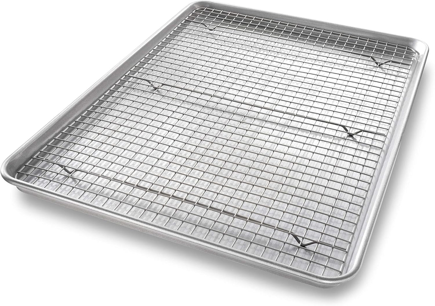 USA Pan Extra Large Baking Sheet Pan Set with Nonstick Cooling Rack - XL Metal Design