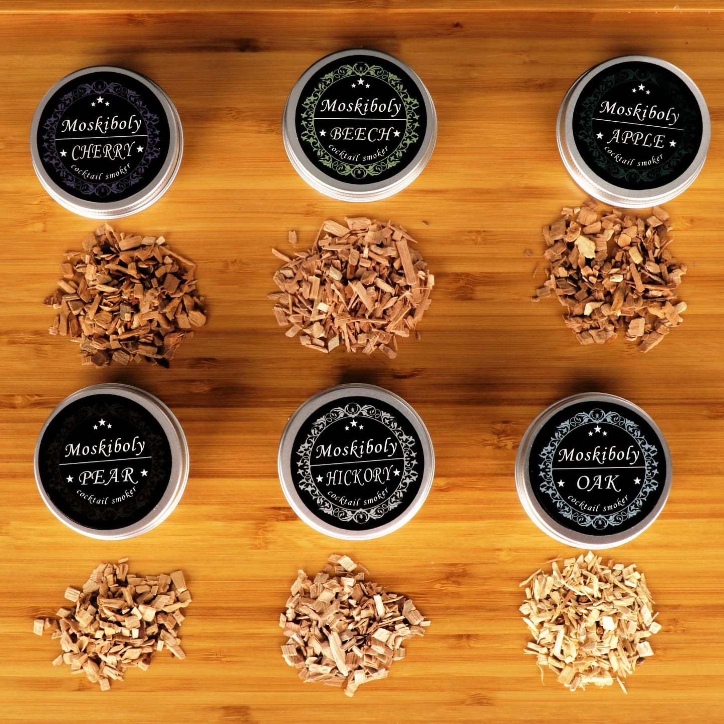 Whiskey Smoker Kit with Torch, Cocktail Smoker Kit, Old Fashioned/Bourbon/Smoker Infuser Kit with 6 Flavors of Wood Chips, Gift for Father and Loved