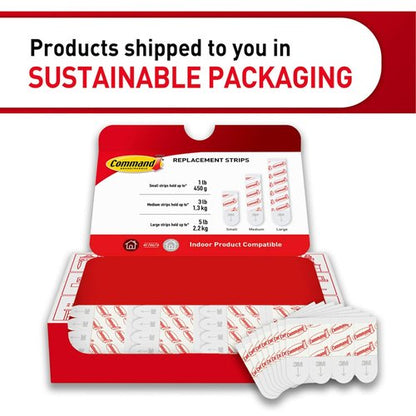 Command Poster Strips - 64 Damage-Free Hangers for Easy Wall Decor | No Tools Required, White Adhesive