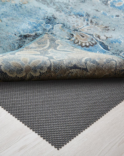 Veken Rug Pad Gripper - Non-Slip 3x5 Ft Thick Mat for Hardwood & Tile Floors - Dark Grey Anti-Skid Solution