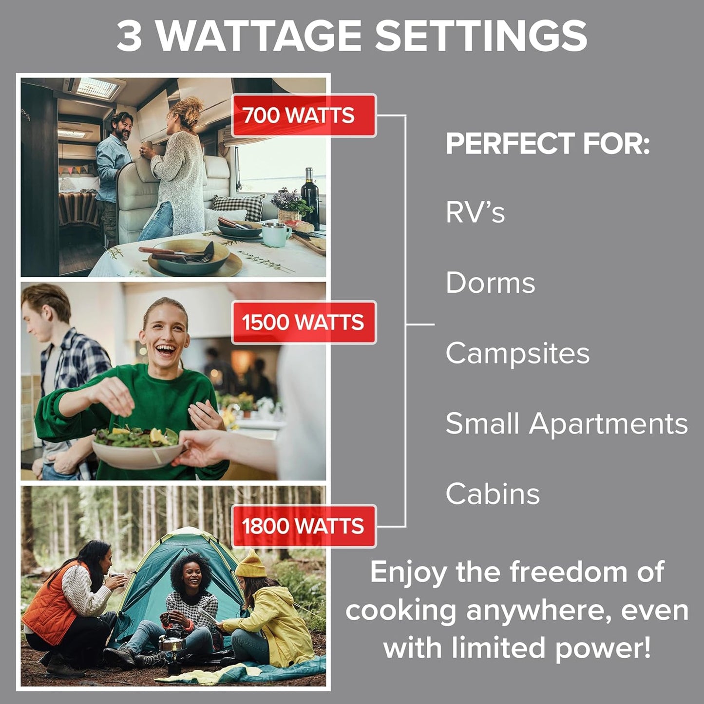 Nuwave Induction Cooktop - Upgraded 3 Wattage Control with Digital Temp Probe | 12” Shatter-Proof Ceramic Glass